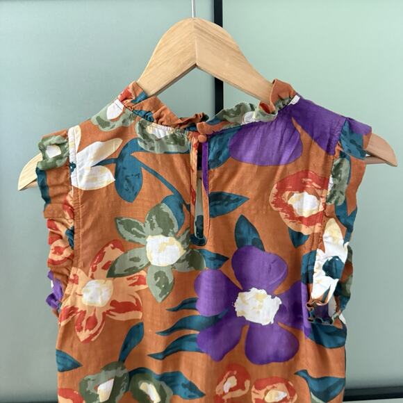 THML Floral Blouse Women’s Size Small Sleeveless Woven Autumn - Picture 8 of 13